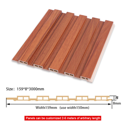 کیفیت پانل چوبی اسلت WPC ترموپلاستیک زغال بامبو 1220*2440*5mm کارخانه