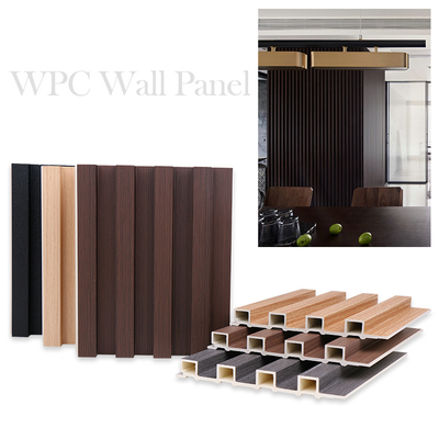 کیفیت مشخصات چوبی پلاستیکی ضد بید WPC پانل شیاردار بیرونی کارخانه